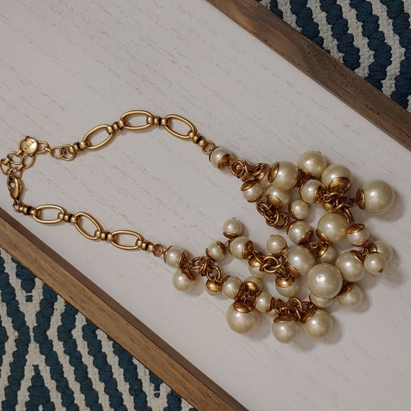 ⭐️Stella & Dot gold pearl necklace - Picture 1 of 11